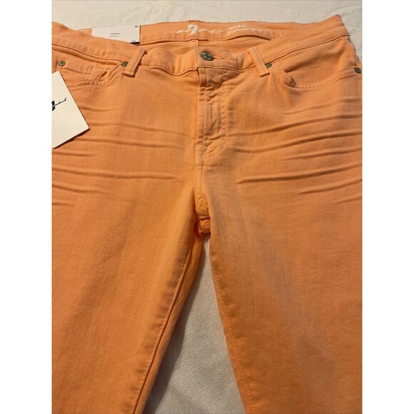 7 For All Mankind The Ankle Gwenevere Skinny Melon Womens Jeans Size 32 NWT $199 - Picture 3 of 12